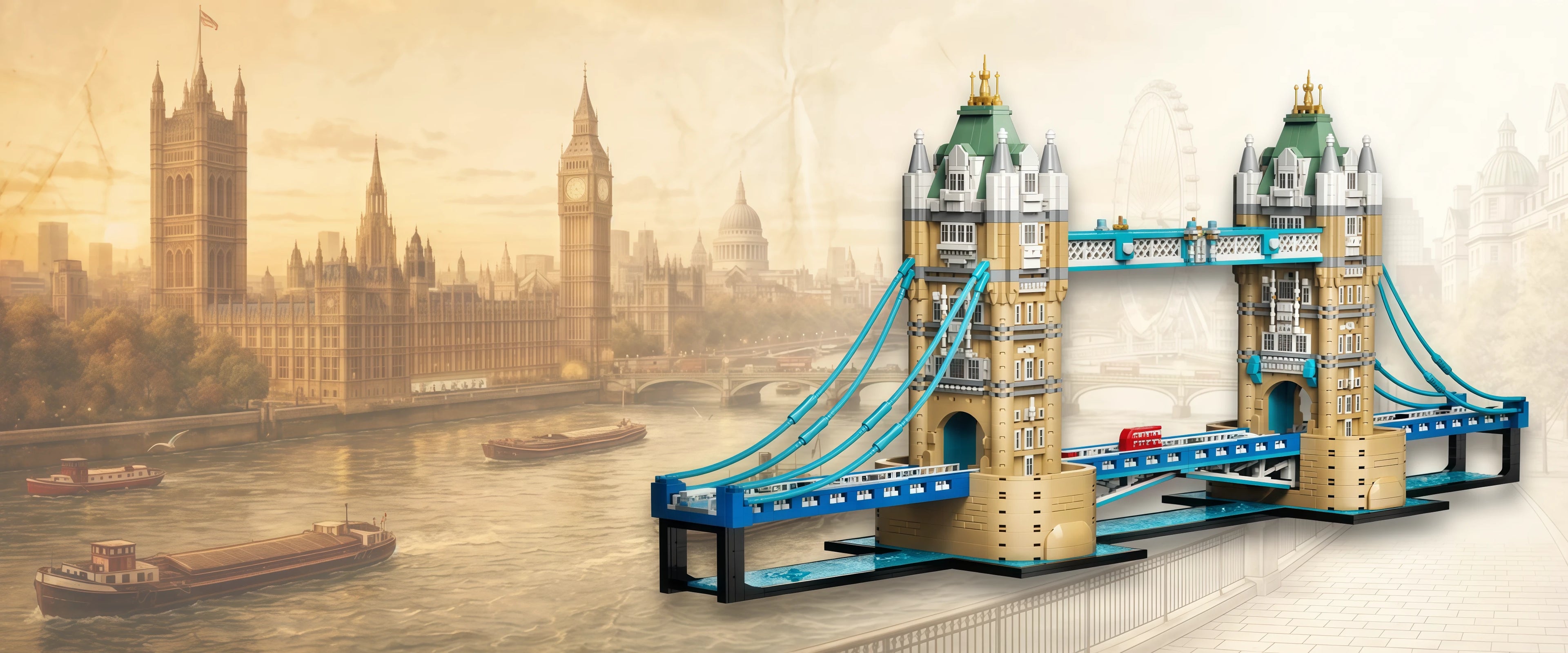 Zero To Zero Megastore Hero Banner Photo - LEGO Architecture 21067 Tower Bridge 塔橋