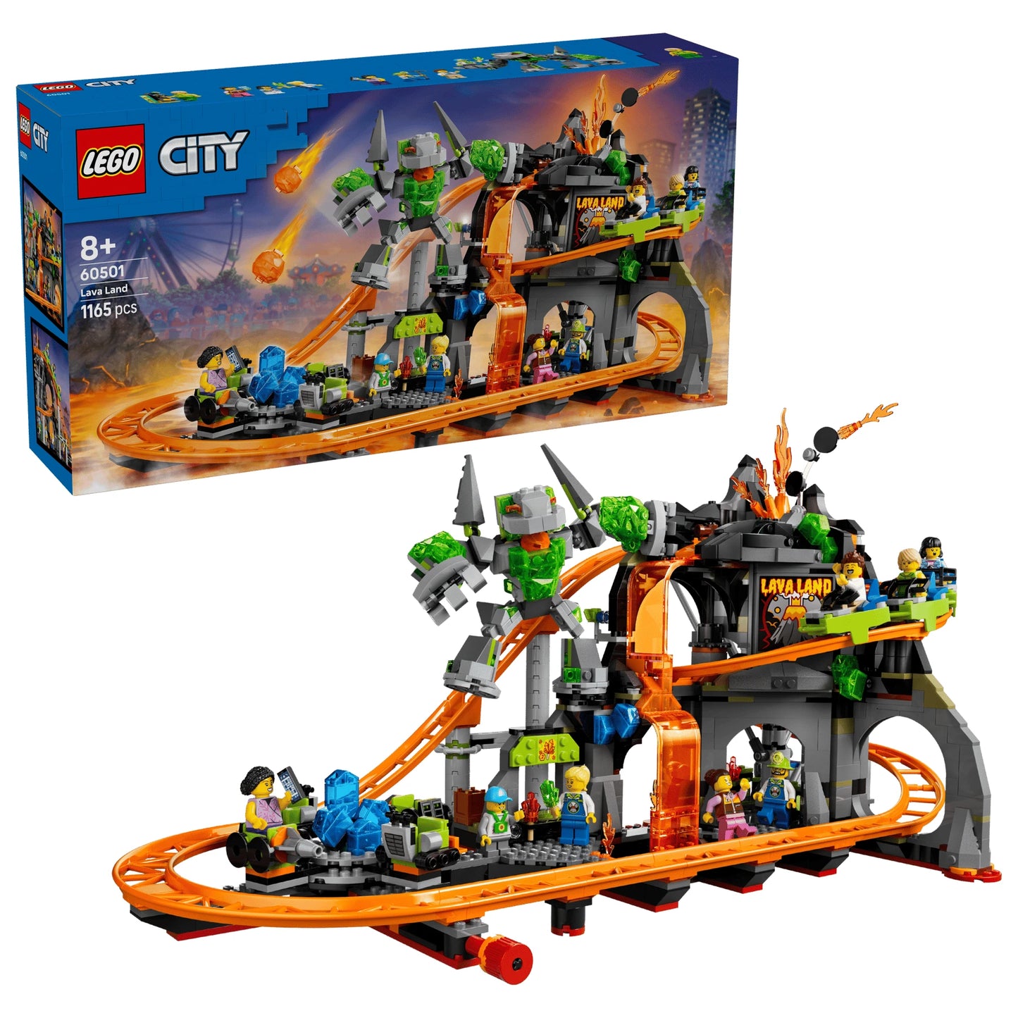 LEGO City 60501 Lava Land Roller Coaster Park 熔岩國度雲霄飛車樂園 香港行貨價 $585