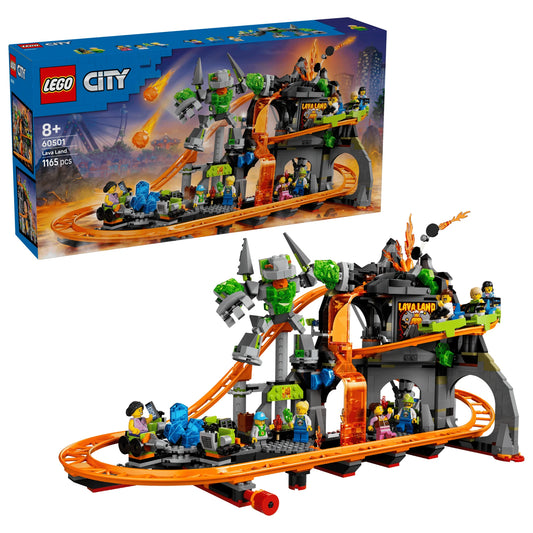 LEGO City 60501 Lava Land Roller Coaster Park 熔岩國度雲霄飛車樂園 香港行貨價 $585