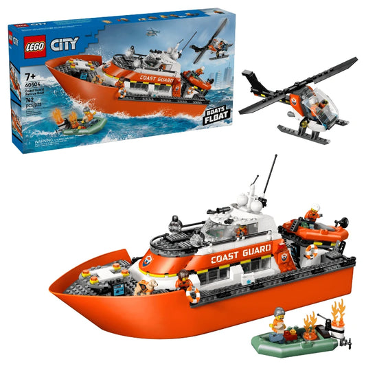LEGO City 60504 Coast Guard Rescue Boat & Helicopter 海岸巡防隊救援船和直升機 香港價錢 $650