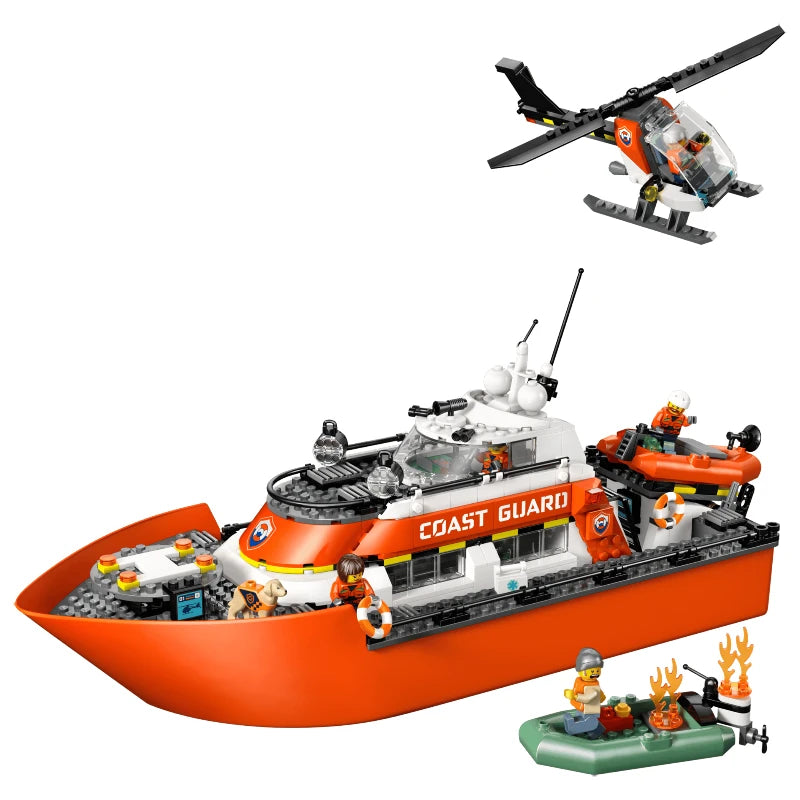 LEGO City 60504 Coast Guard Rescue Boat & Helicopter 海岸巡防隊救援船和直升機 香港價錢 $650