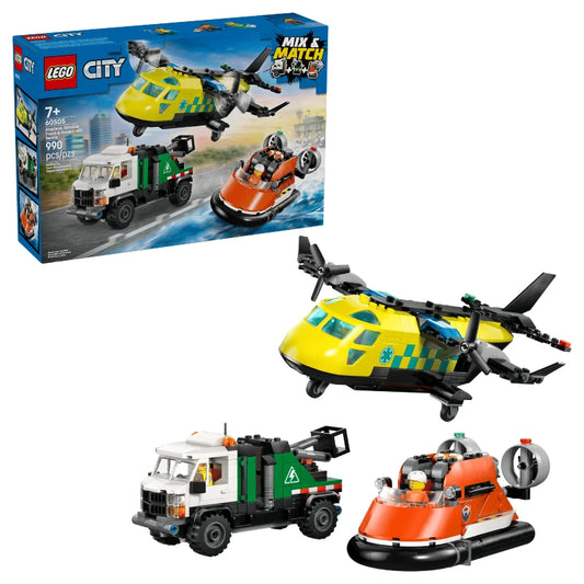 LEGO City 60505 Airplane, Service Truck &amp; Hovercraft Remix 飛機、工程車和氣墊船混搭套裝 香港價錢 $420