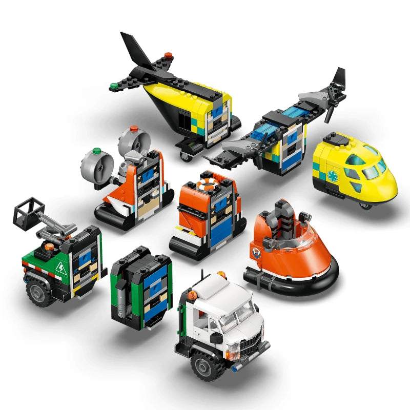 LEGO City 60505 Airplane, Service Truck &amp; Hovercraft Remix 飛機、工程車和氣墊船混搭套裝 香港價錢 $420