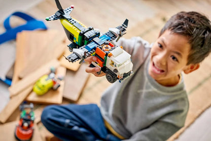 LEGO City 60505 Airplane, Service Truck &amp; Hovercraft Remix 飛機、工程車和氣墊船混搭套裝 香港價錢 $420