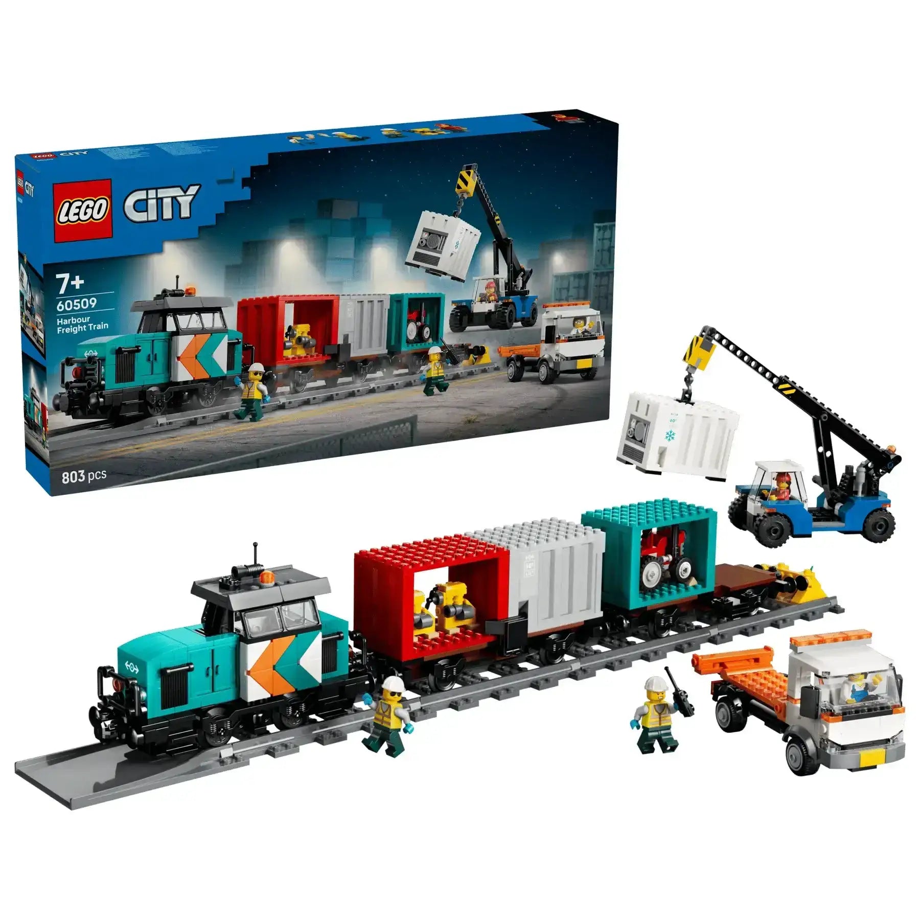 LEGO City 60509 Harbor Freight Train with Crane & Truck 港口貨物列車和起重機與貨車 香港行貨價 $585