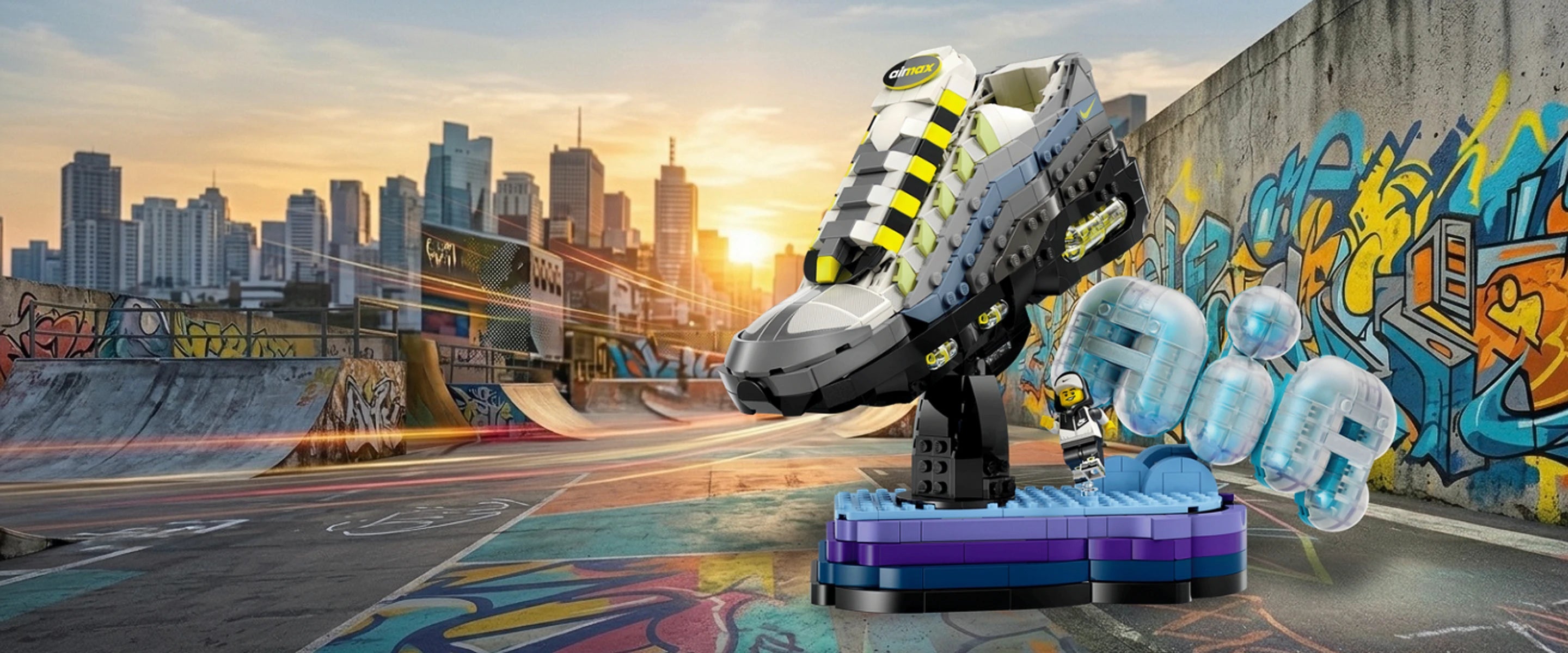 Zero To Zero Megastore Hero Banner Photo - LEGO Editions 43025 Nike Air Max 95 x LEGO Set
