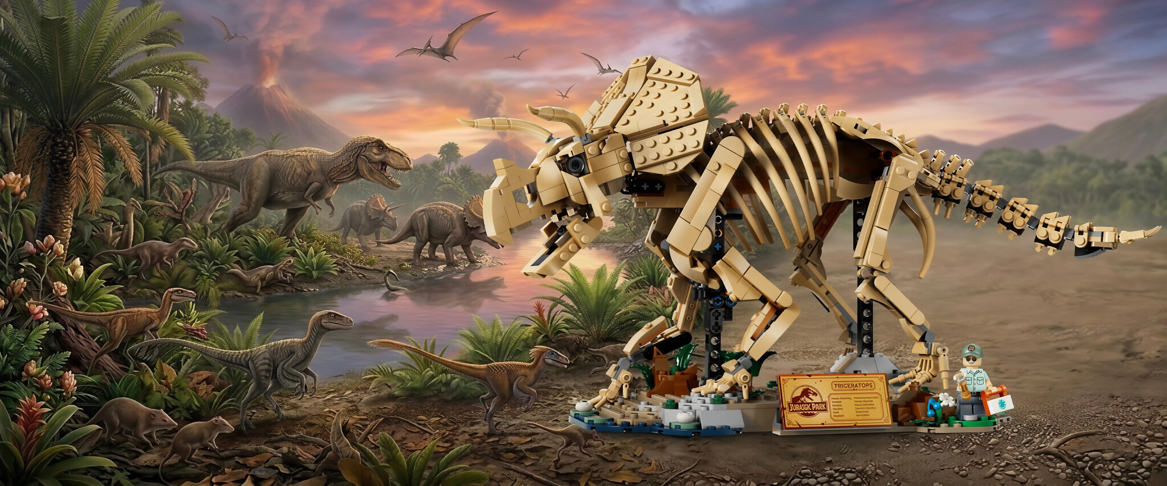 Zero To Zero Megastore Hero Banner Photo - LEGO Jurassic World 77985 Dinosaur Fossils Triceratops 恐龍化石：三角龍