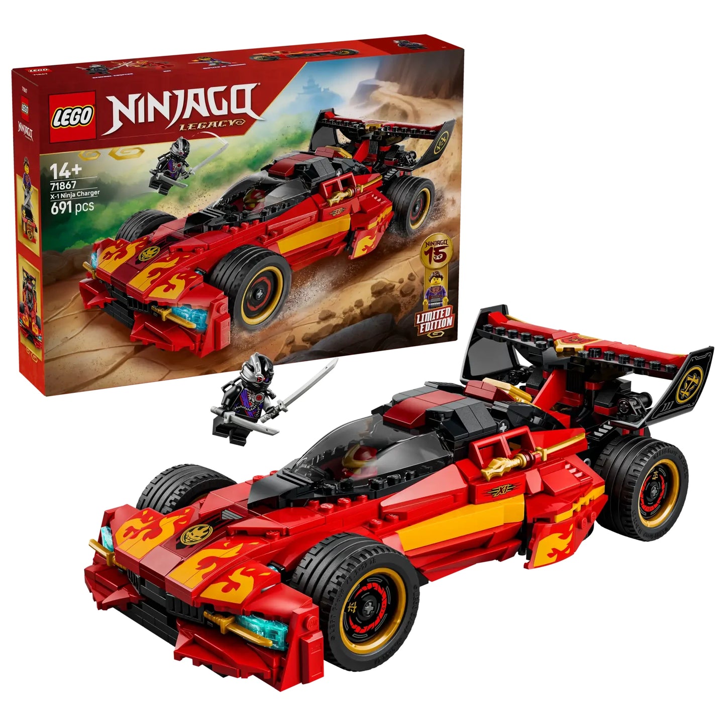 LEGO Ninjago 71867 X-1 Ninja Charger 15th Anniversary X-1 忍者電極跑車 15 週年 香港行貨價 $479